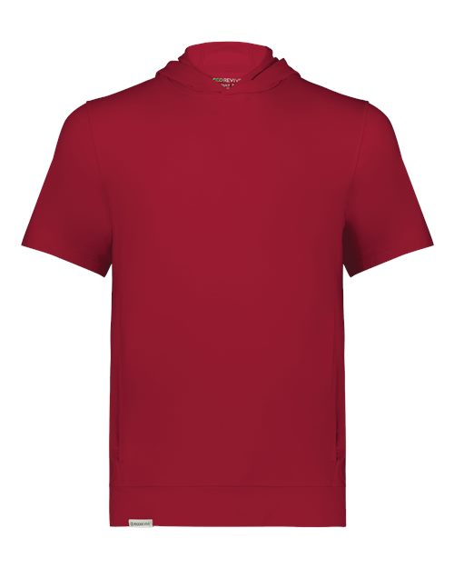 Youth Eco Revive™ Ventura Soft Knit Short Sleeve Hooded Sweatshirt - Scarlet