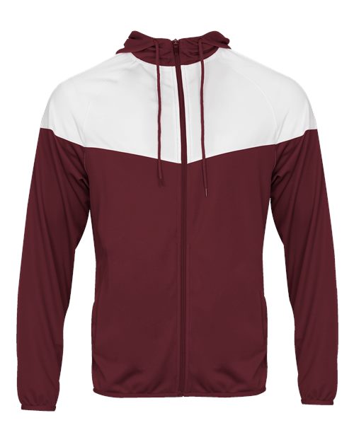 Maroon/ White
