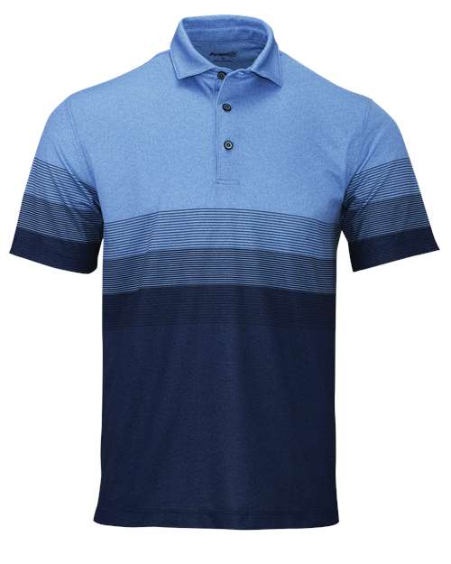 Men's Belmont Sublimated Heathered Polo - Blue Heather