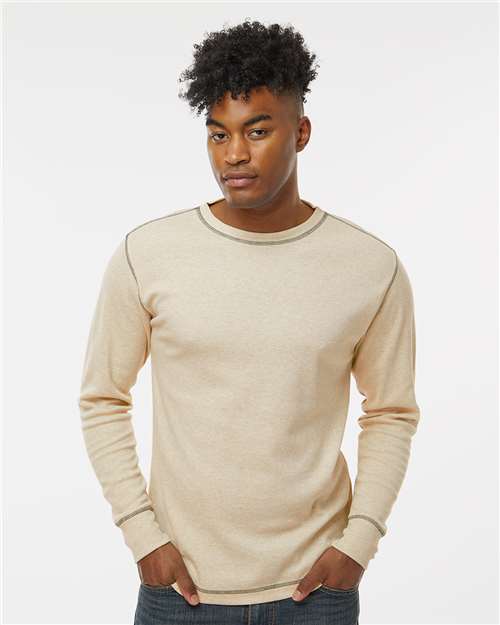 Men's Vintage Thermal Long Sleeve T-Shirt - Oatmeal Heather