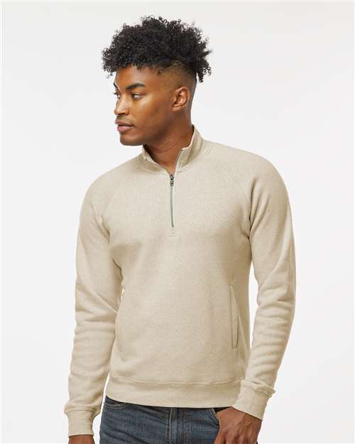 Men's Triblend Quarter-Zip Sweatshirt - Oatmeal Triblend