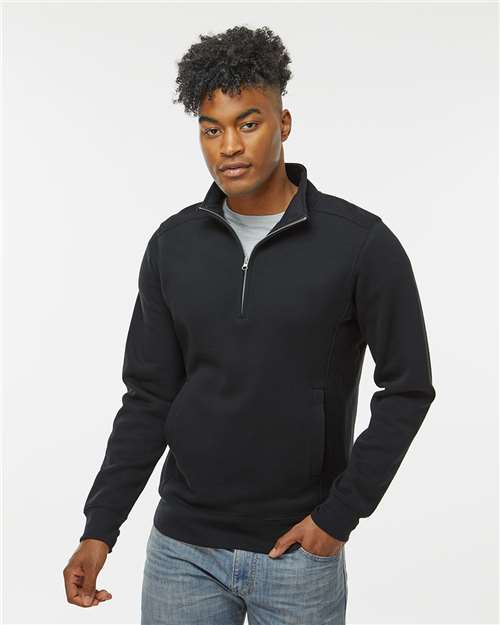 Unisex Heavyweight Fleece Quarter-Zip Sweatshirt - Black