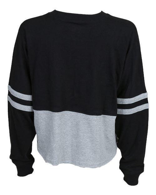 Women's Crop Retro Jesery - Black/ Oxford