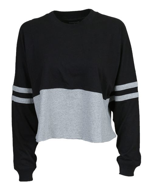 Women's Crop Retro Jesery - Black/ Oxford