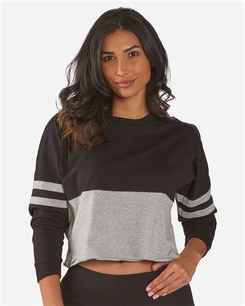 Women's Crop Retro Jesery - Black/ Oxford