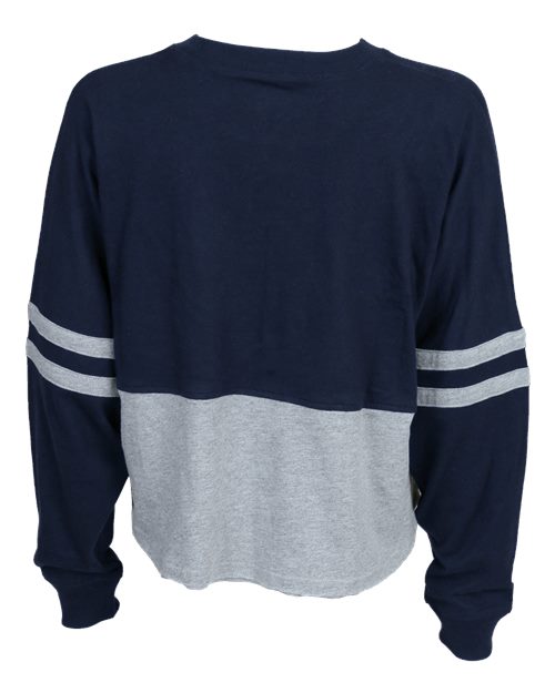 Women's Crop Retro Jesery - Navy/ Oxford