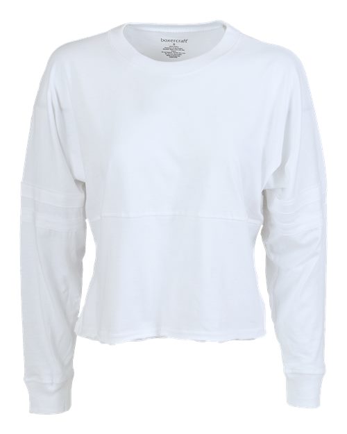 Women's Crop Retro Jesery - White
