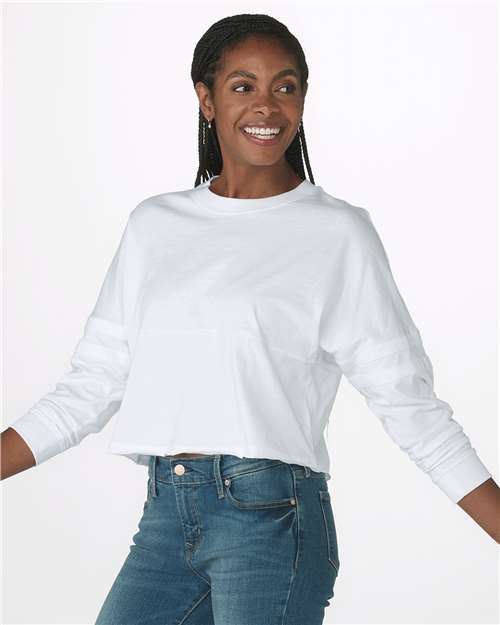 Women's Crop Retro Jesery - White