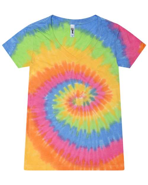 Women's Tie-Dyed V-Neck T-Shirt - Eternity
