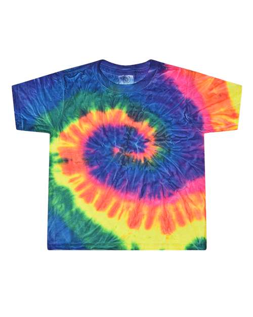 Toddler Tie-Dyed T-Shirt - Neon Rainbow