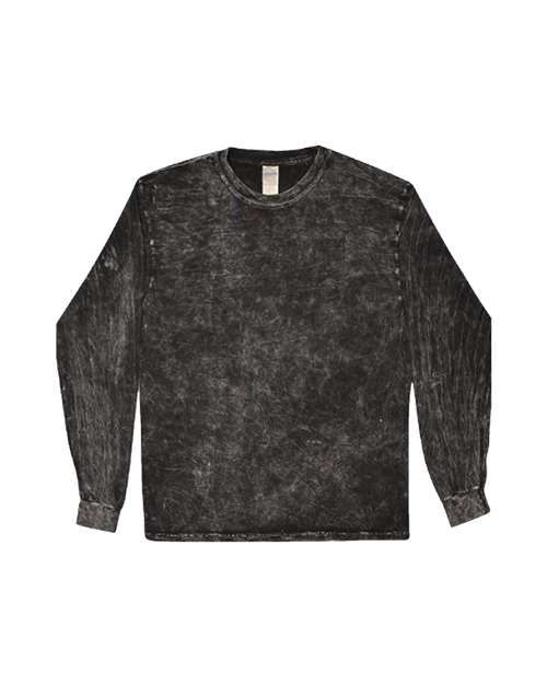 Unisex Mineral Wash Long Sleeve T-Shirt - Mineral Black