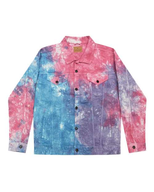 Unisex Tie-Dyed Denim Jacket - Cotton Candy