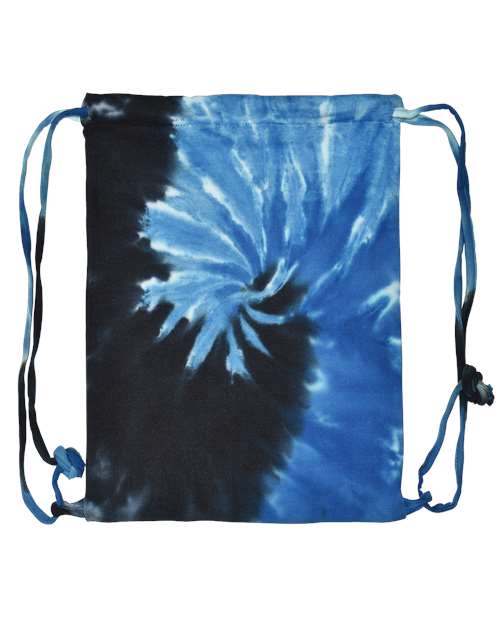 Tie-Dyed Drawstring Bag - Blue Ocean