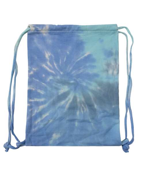 Tie-Dyed Drawstring Bag - Lagoon