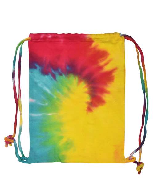 Tie-Dyed Drawstring Bag - Reactive Rainbow