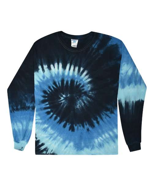 Youth Tie-Dyed Long Sleeve T-Shirt - Blue Ocean