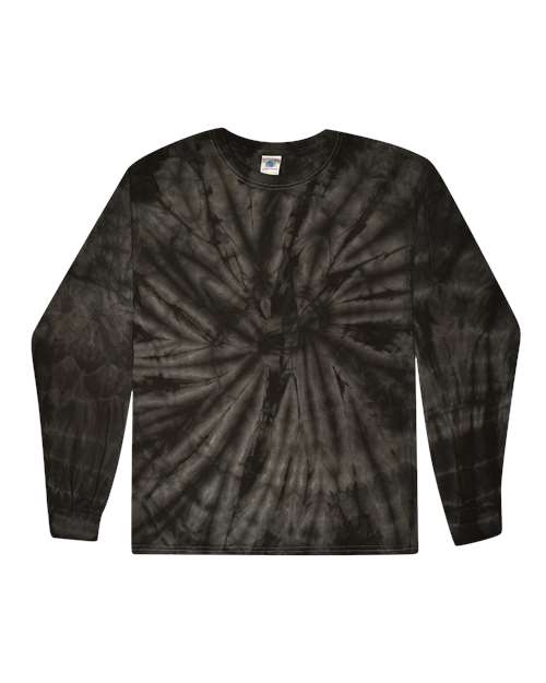 Youth Tie-Dyed Long Sleeve T-Shirt - Spider Black