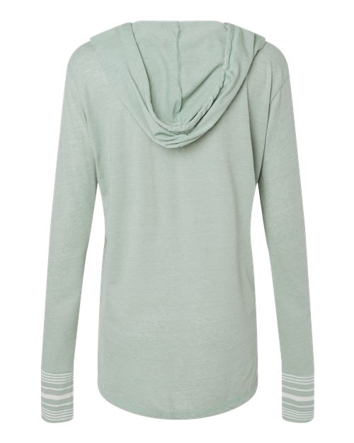 Women's Heathered Jersey Hooded Tunic - Greenstone