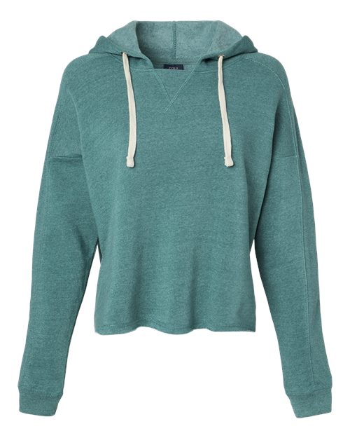 Women's Angel Fleece Crop Hooded Sweatshirt - Mallard Green