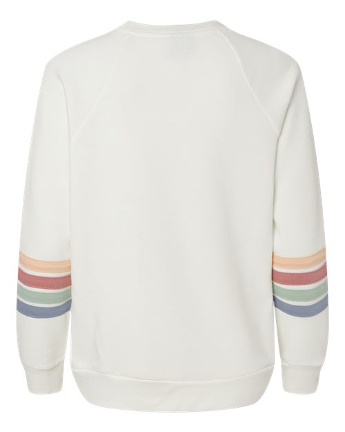 Women's Striped Sleeves Crewneck Sweatshirt - Ivory