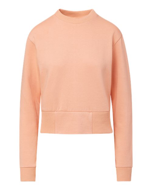 Women's Romi Cloud Fleece Crop Crewneck Sweatshirt - Creamsicle