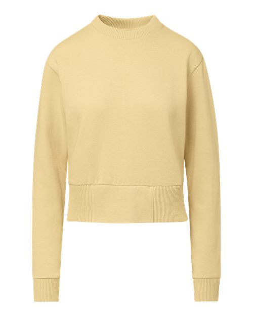 Women's Romi Cloud Fleece Crop Crewneck Sweatshirt - Sun Ray