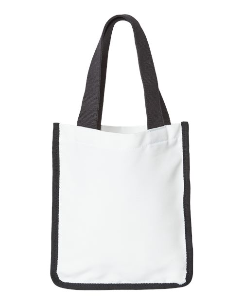 Sublimation Small Tote - White/ Black