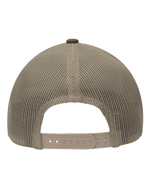 Modern Five-Panel Trucker Fit Cap - Dark Olive Green/ Khaki