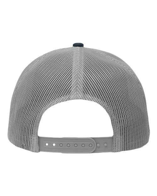 Modern Five-Panel Trucker Fit Cap - Navy/ Grey