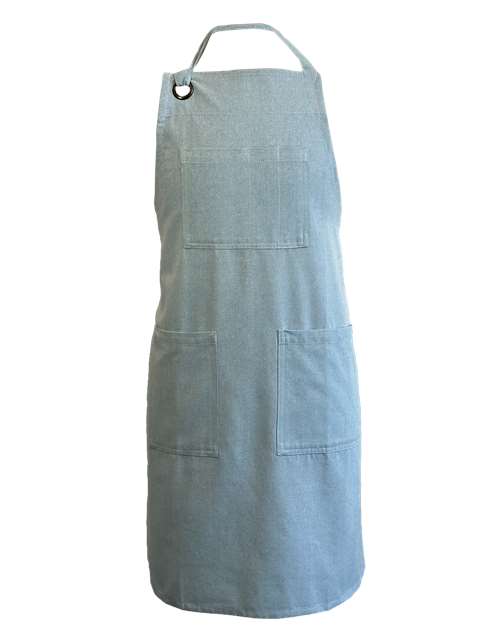 5-Pocket Recycled Cotton Apron - Light Blue