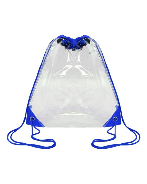 Clear Drawstring Pack - Royal