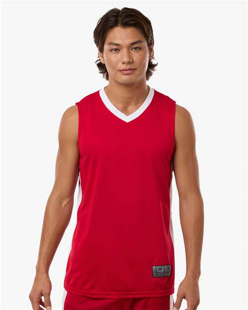 Men's Match-Up Basketball Jersey - Scarlet/ White