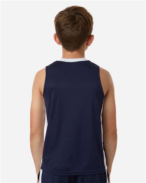 Youth Match-Up Basketball Jersey - Navy/ White