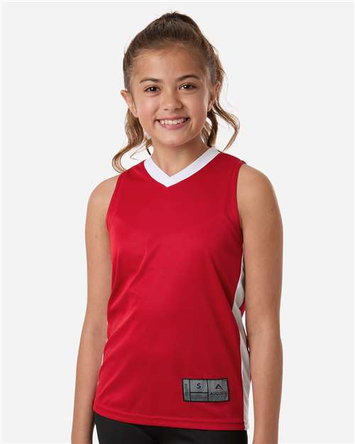 Youth Match-Up Basketball Jersey - Scarlet/ White