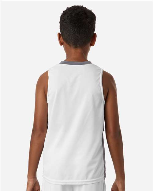 Youth Match-Up Basketball Jersey - White/ Graphite
