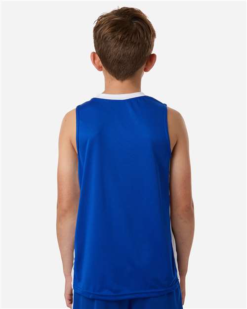 Youth Match-Up Basketball Jersey - Royal/ White