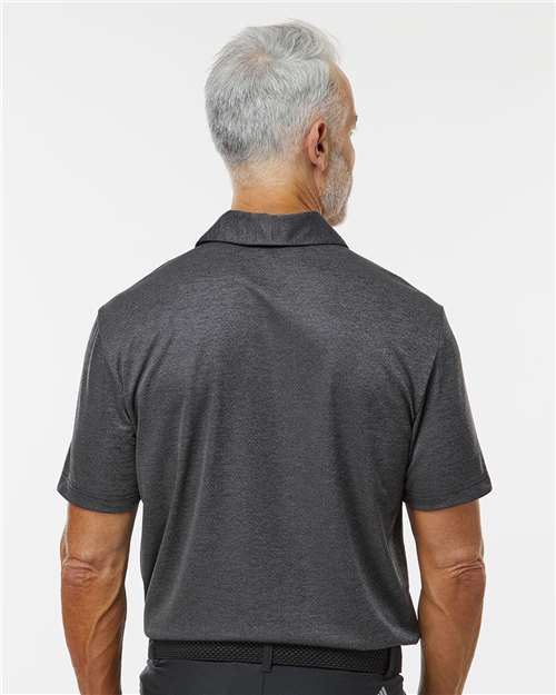 Men's Space Dyed Polo - Black Melange