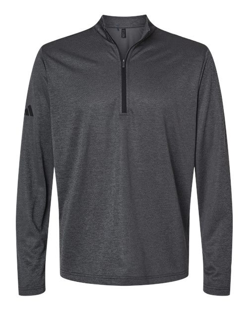 Men's Space Dyed Quarter-Zip Pullover - Black Melange