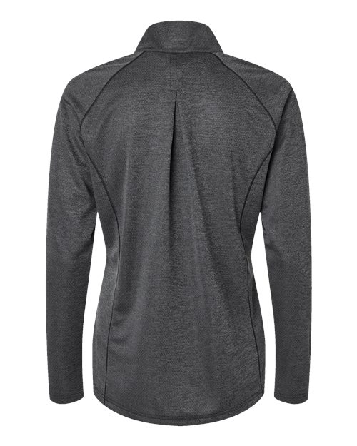Women's Space Dyed Quarter-Zip Pullover - Black Melange
