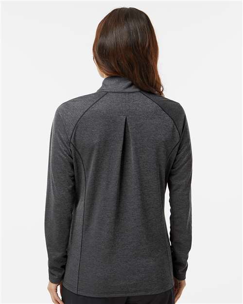 Women's Space Dyed Quarter-Zip Pullover - Black Melange