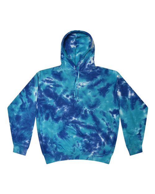 Unisex Tie-Dyed Hooded Sweatshirt - Multi Blue