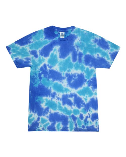 Unisex Multi-Color Tie-Dyed T-Shirt - Multi Blue