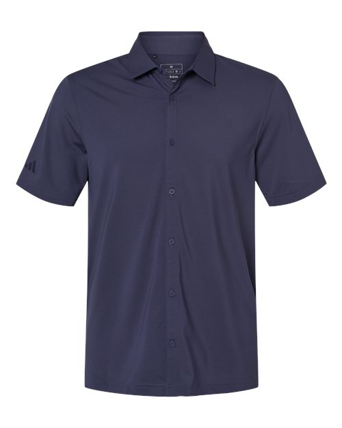 Men's Full Button Down Short Sleeve Shirt - Shadow Navy