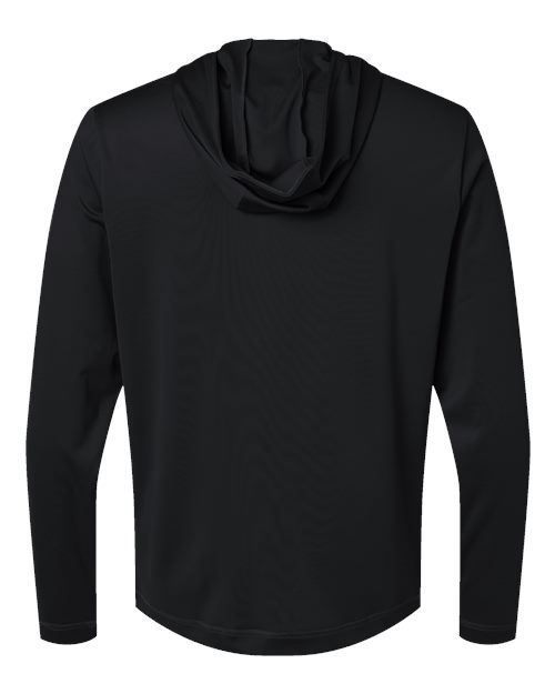 Men's Lightweight Quarter-Zip Hooded Pullover - Black