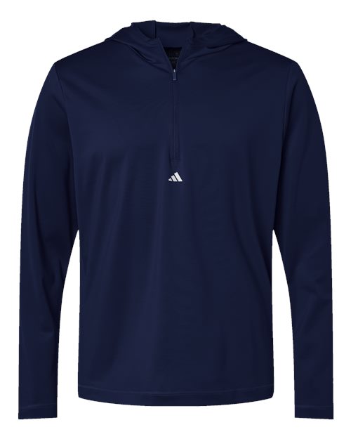 Men's Lightweight Quarter-Zip Hooded Pullover - Collegiate Navy