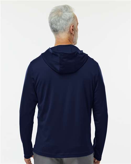 Men's Lightweight Quarter-Zip Hooded Pullover - Collegiate Navy