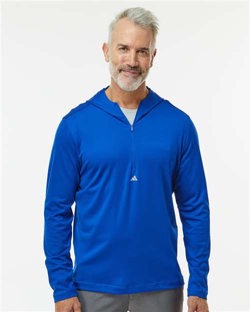 Men's Lightweight Quarter-Zip Hooded Pullover - Collegiate Royal