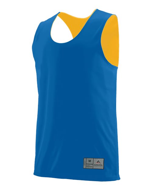 Youth Reversible Wicking Tank Top - Royal/ Gold