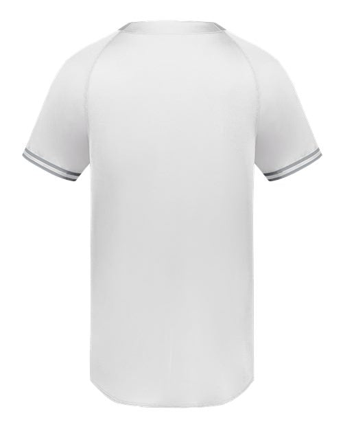 Men's Cutter Henley Jersey - White/ Silver