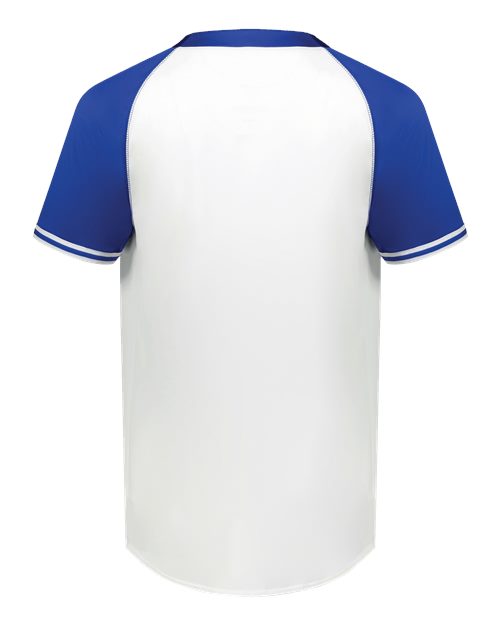 Youth Cutter Henley Jersey - White/ Royal